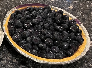 Grandma's glazed blueberry pie recipe. 